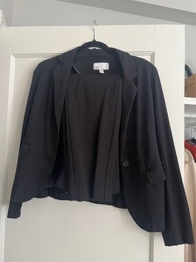Nordstrom Black Relaxed Single-Button Blazer (small) and Pant (medium) SET